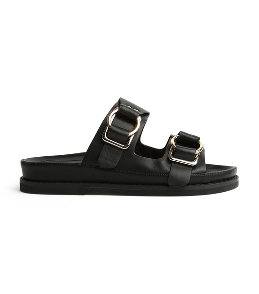 Black Tony Bianco Hunter Black Como 3.5cm Slides | ZPHNQ66640