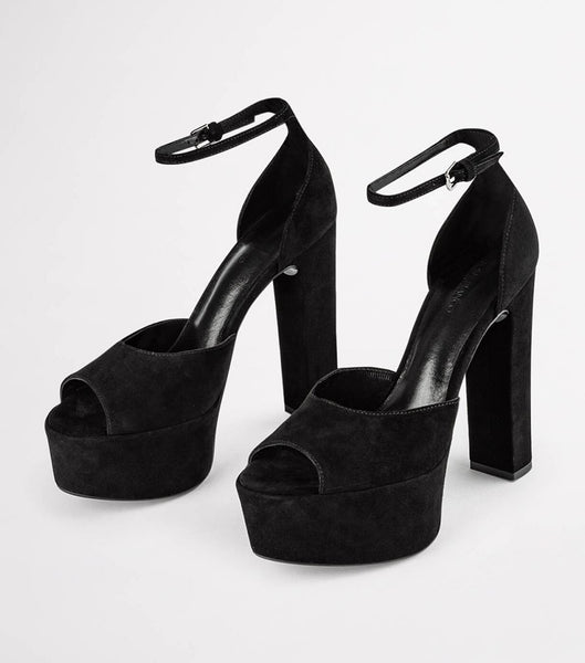 Black Tony Bianco Jayze Black Suede 14cm Event Heels | PHJBT65447