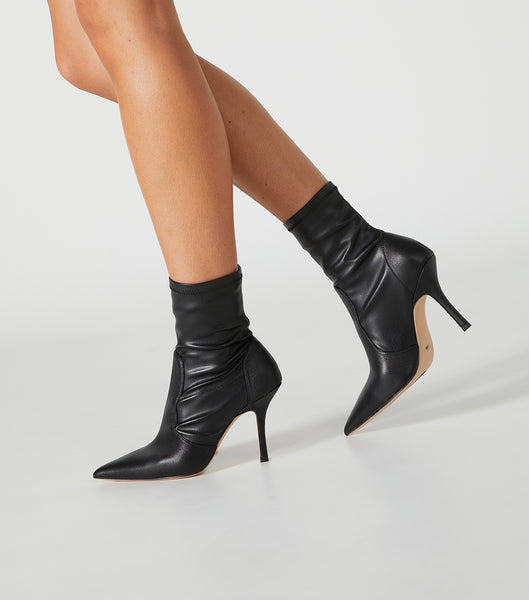 Black Tony Bianco Kartia Black Nappa/Black Venezia 9.5cm Ankle Boots | BPHSO21455