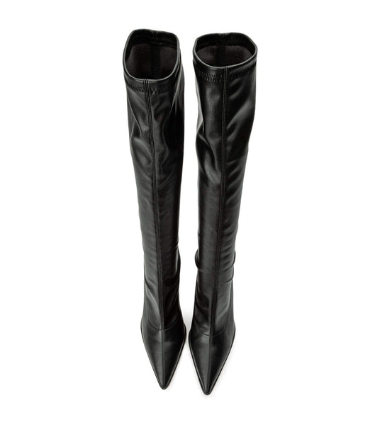 Black Tony Bianco Knight Black Venezia 9.5cm Mid Calf Boots | APHDF87051