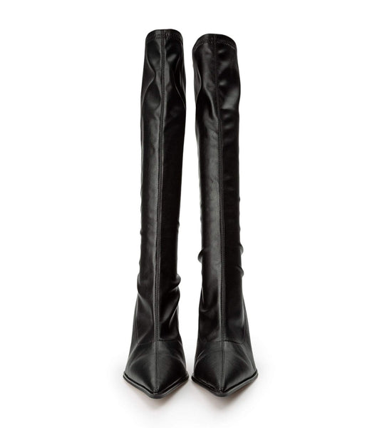 Black Tony Bianco Knight Black Venezia 9.5cm Mid Calf Boots | APHDF87051