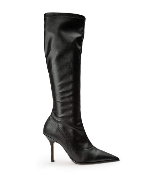 Black Tony Bianco Knight Black Venezia 9.5cm Stretch Boots | EPHHC95634