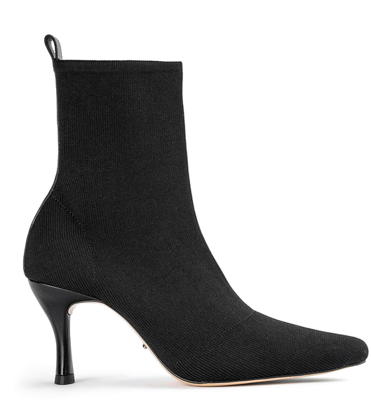 Black Tony Bianco Kossam Black Knit 8cm Heeled Boots | GPHEC88466