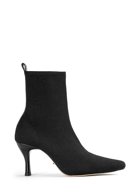 Black Tony Bianco Kossam Black Knit 8cm Stiletto Boots | PHNEJ73935