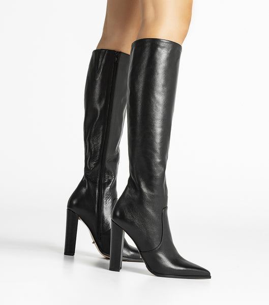 Black Tony Bianco Lucille Black Venice 10.3cm Knee High Boots | PHCIF96917