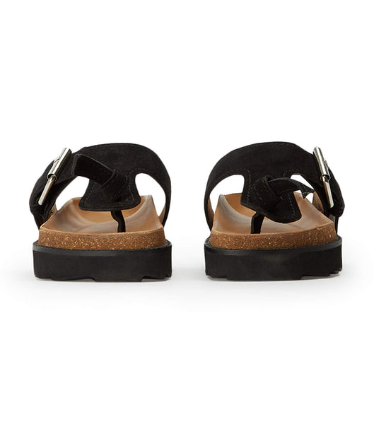 Black Tony Bianco Marlo Black Suede 3cm Sandals | PHEGJ14967