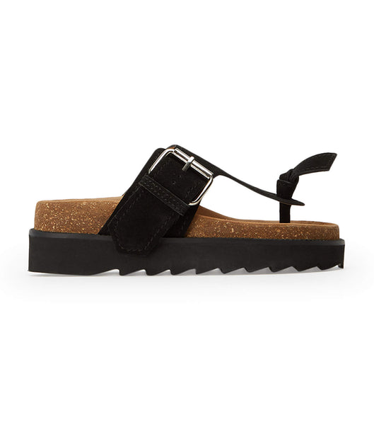 Black Tony Bianco Marlo Black Suede 3cm Sandals | PHEGJ14967