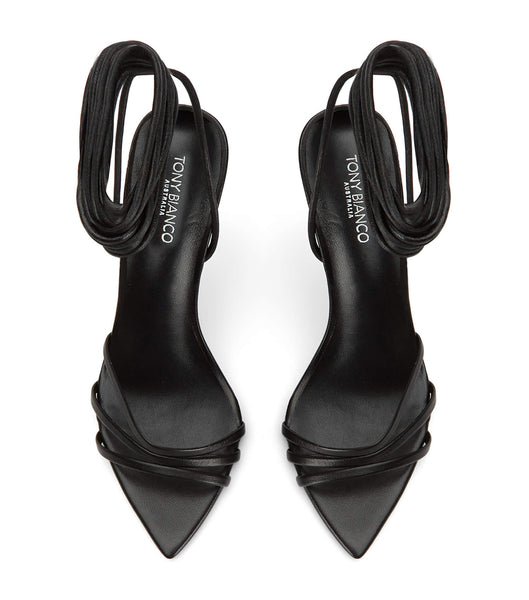 Black Tony Bianco Mavis Black Nappa 10.5cm Bridal Heels | PHEGJ26116