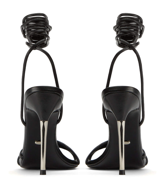 Black Tony Bianco Mavis Black Nappa 10.5cm Strappy Heels | PHXBR70123