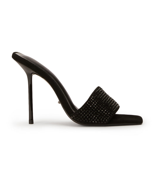 Black Tony Bianco Naomi Black Crystal/Black Suede 10.5cm Event Heels | PHEGJ24539