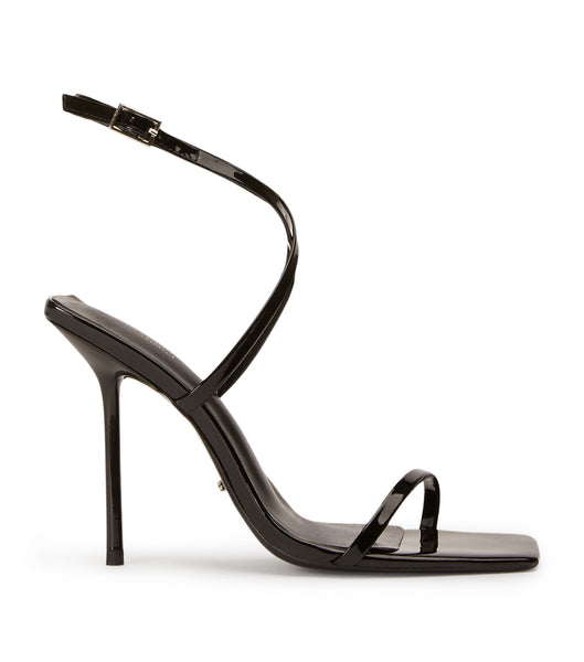 Black Tony Bianco Naxos Black Patent 10.5cm Strappy Heels | EPHVG54792