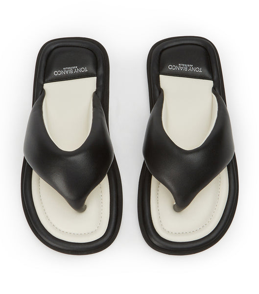 Black Tony Bianco Nikki Black Nappa Slides | EPHHC38088