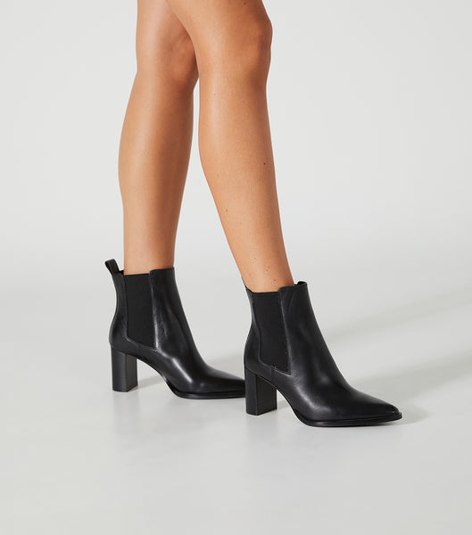 Black Tony Bianco Piston Black Como 7.5cm Heeled Boots | APHWC52876