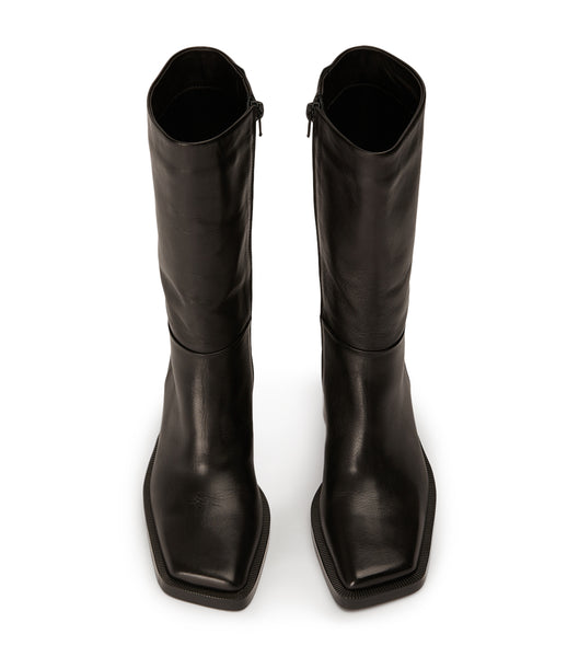 Black Tony Bianco Prestige Black Como 8cm Knee High Boots | QPHUV83088