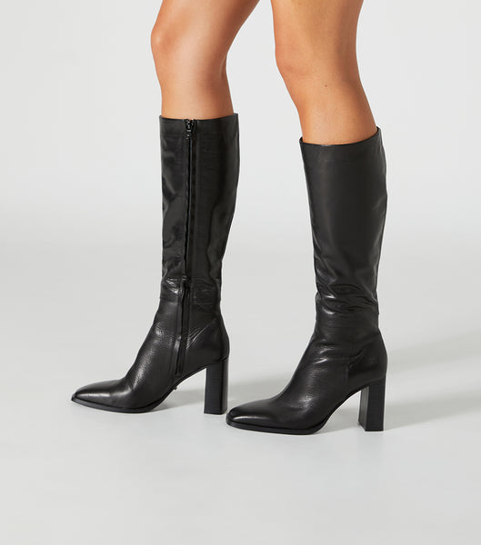 Black Tony Bianco Rylee Black Venice 8.5cm Heeled Boots | PHJBT96816