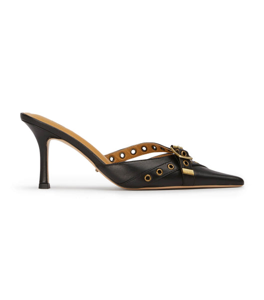 Black Tony Bianco Savoir Black Nappa 8cm Low Heels | XPHBH16266