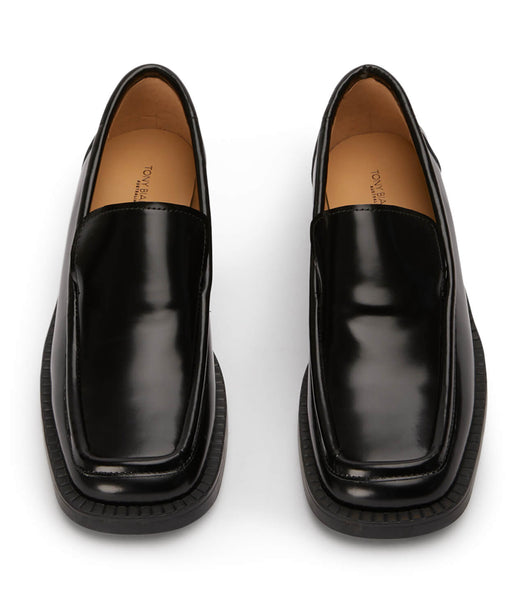 Black Tony Bianco Teddy Black Hi Shine 4cm Loafers | TPHPQ55071