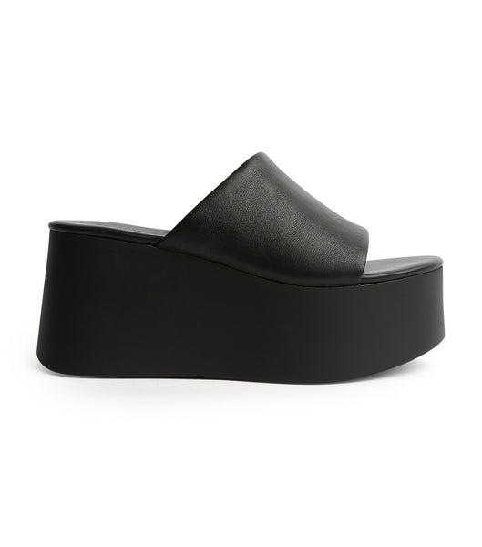 Black Tony Bianco Tegan Black Sheep Nappa 9.5cm Wedges | BPHSD51045