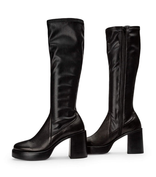 Black Tony Bianco Tibby Black Venice/Black Venezia 9cm Platform Boots | EPHHC19963