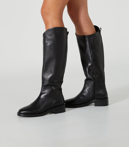 Black Tony Bianco Tyler Black Como 4cm Knee High Boots | APHWC40737