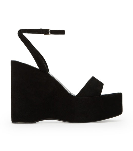 Black Tony Bianco Vesna Black Suede 13cm Wedges | PHDYB57278