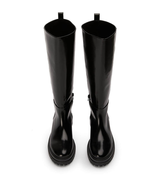 Black Tony Bianco Welly Black Hi Shine 4.5cm Mid Calf Boots | GPHUC30872