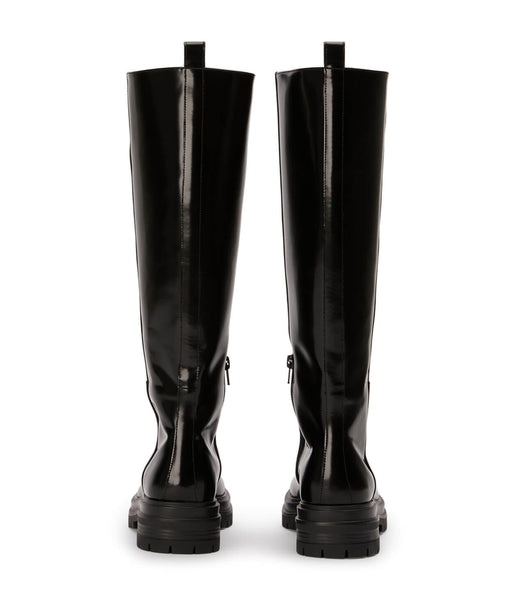 Black Tony Bianco Welly Black Hi Shine 4.5cm Mid Calf Boots | GPHUC30872