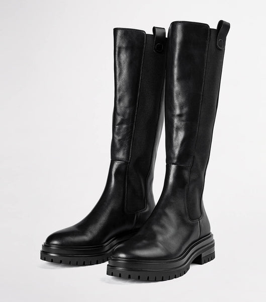 Black Tony Bianco Winx Black Venice 4.5cm Knee High Boots | EPHVG83629