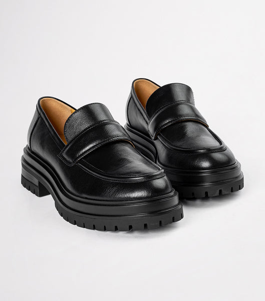 Black Tony Bianco Wiz Black Venice 4.5cm Loafers | PHCIF52580