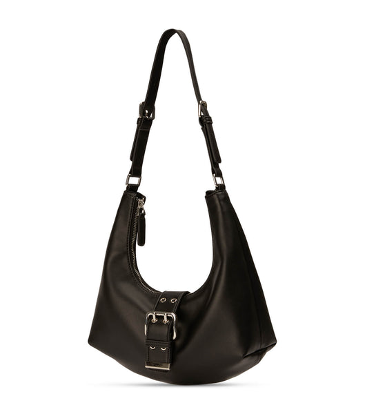 Black Tony Bianco Zali Black Leather Shoulder Bag Accessories | YPHGT44226