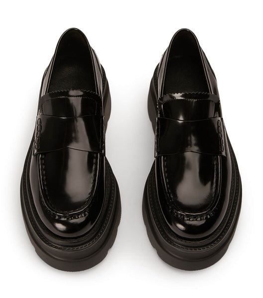 Black Tony Bianco Zomp Black Hi Shine 7.5cm Loafers | PHCIF63679