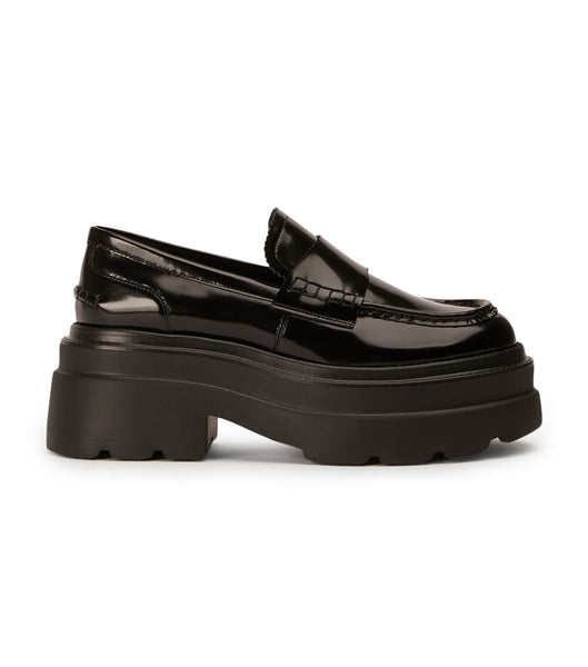 Black Tony Bianco Zomp Black Hi Shine 7.5cm Loafers | PHCIF63679