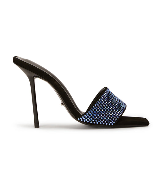 Blue / Black Tony Bianco Naomi Blue Crystal/Black Suede 10.5cm Event Heels | PHCVG26836