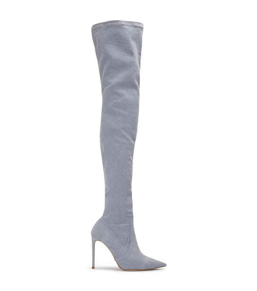 Blue Tony Bianco Avah Denim Stretch 10.5cm Stiletto Boots | BPHSD60237