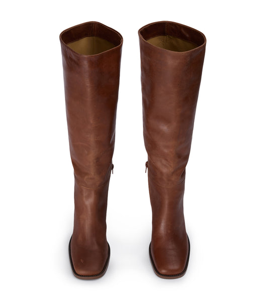 Brown Tony Bianco Asher Cognac 8.5cm Heeled Boots | PHJKU88931