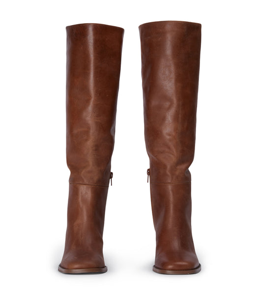 Brown Tony Bianco Asher Cognac 8.5cm Heeled Boots | PHJKU88931