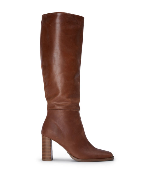 Brown Tony Bianco Asher Cognac 8.5cm Heeled Boots | PHJKU88931