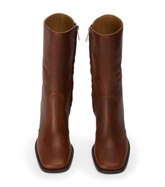 Brown Tony Bianco Atlanta Cognac 8.5cm Heeled Boots | PHDFL94068