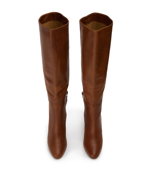 Brown Tony Bianco Boss Cognac 9.5cm Heeled Boots | PHJKU88816