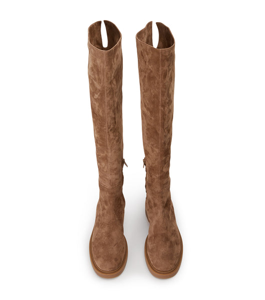 Brown Tony Bianco Chasey Saddle Suede 4.5cm Knee High Boots | QPHUV29956