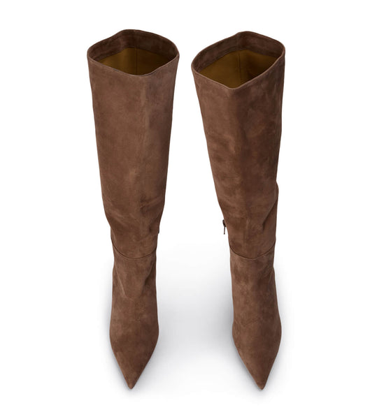 Brown Tony Bianco Drake Saddle Suede 9.5cm Mid Calf Boots | PHICD16795