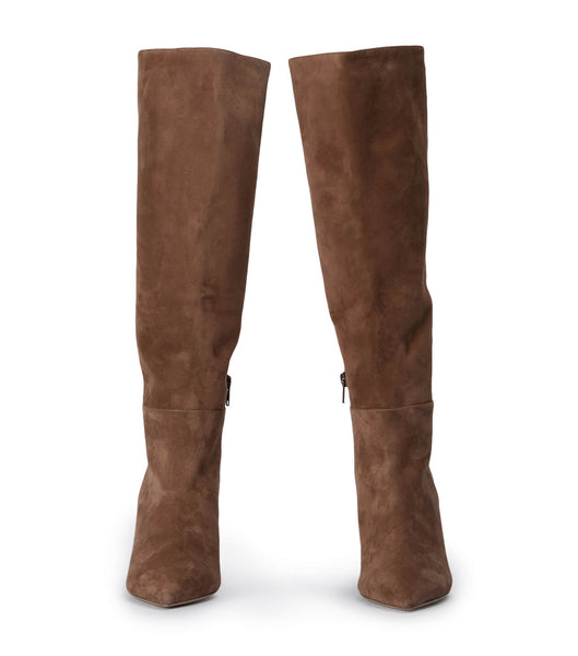 Brown Tony Bianco Drake Saddle Suede 9.5cm Knee High Boots | PHIIZ22641