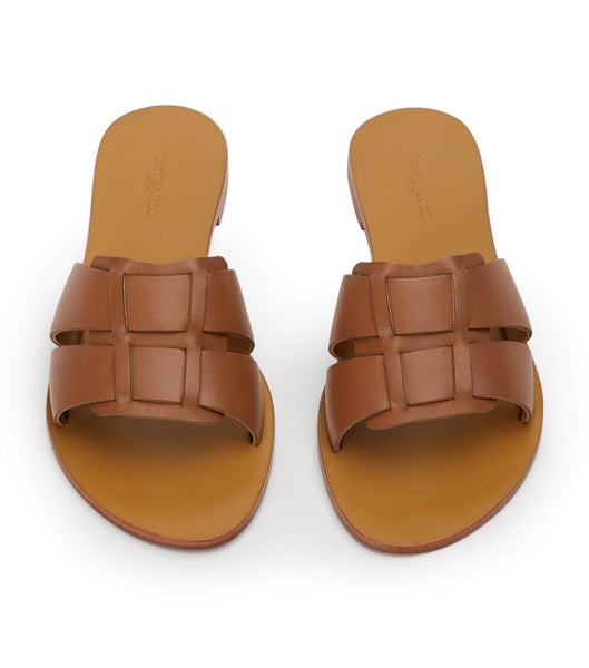 Brown Tony Bianco Force Tan 1cm Flat Sandals | PHNZX13251