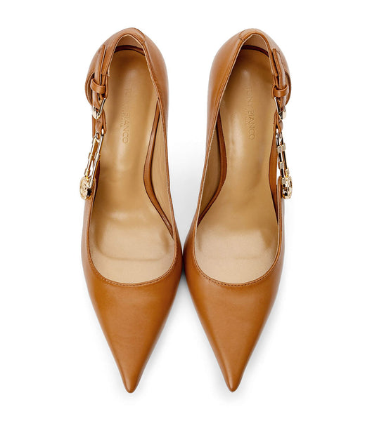 Brown Tony Bianco Glow Tan Como 11cm Court Shoes | TPHWZ23845