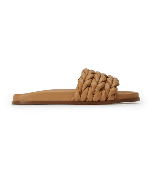 Brown Tony Bianco Layton Biscuit Nappa Slides | PHNZX19304