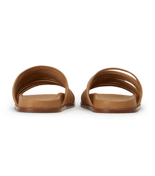 Brown Tony Bianco Libi Biscuit Nappa Slides | UPHND53123