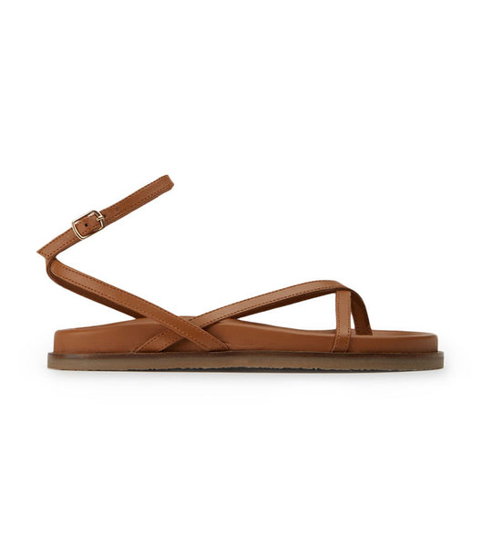 Brown Tony Bianco Lucie Tan Nappa 1.5cm Sandals | PHDYB95217