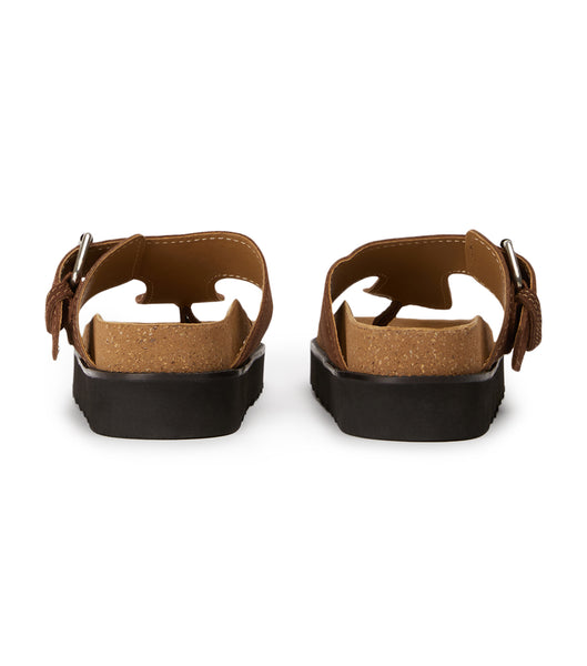 Brown Tony Bianco Marlo Choc Suede 3cm Flat Sandals | XPHBH14304