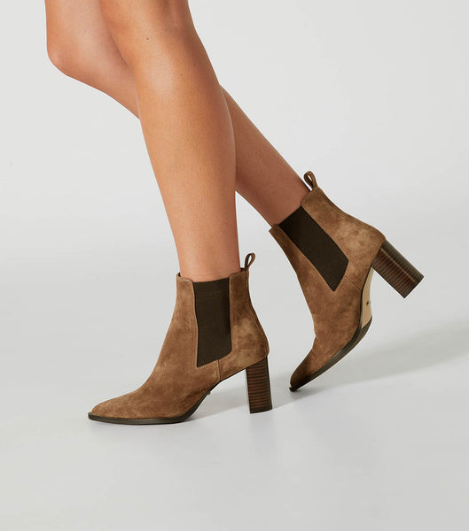 Brown Tony Bianco Piston Saddle Suede 7.5cm Ankle Boots | XPHGW49659