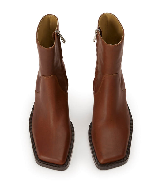 Brown Tony Bianco Prince Cognac 8cm Ankle Boots | PHEGJ68424